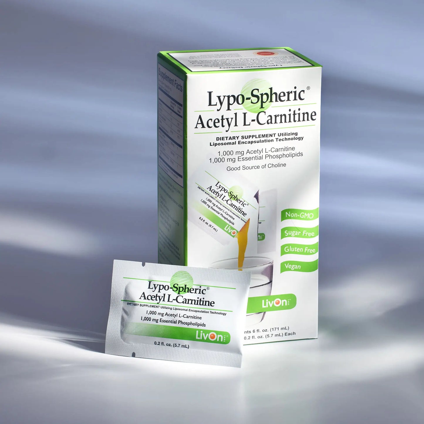 Lypo-Spheric Acetyl L-Carnitine carton and packet